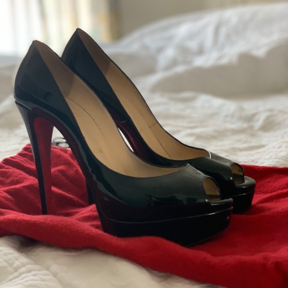 Christian Louboutin Shoes - Christian Louboutin Black Lady Peep